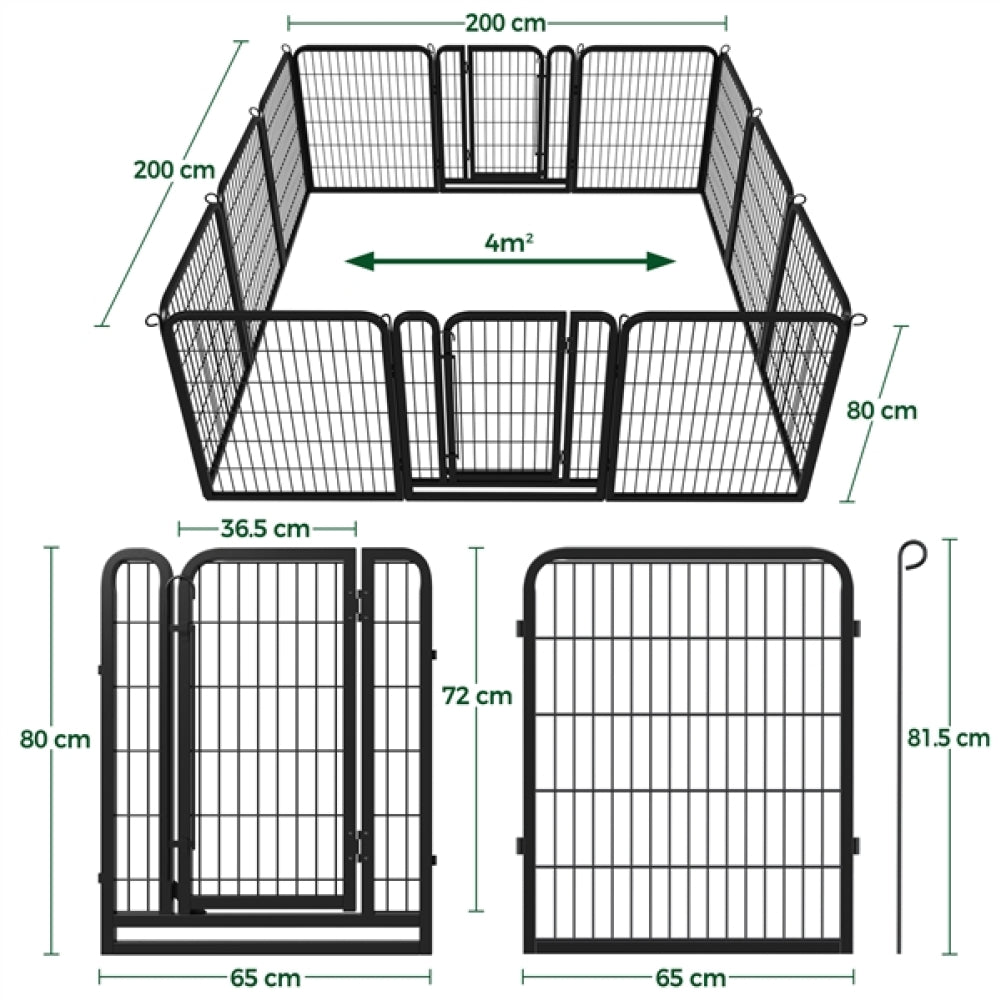 12 Panels Dog Playpen Pet Pen