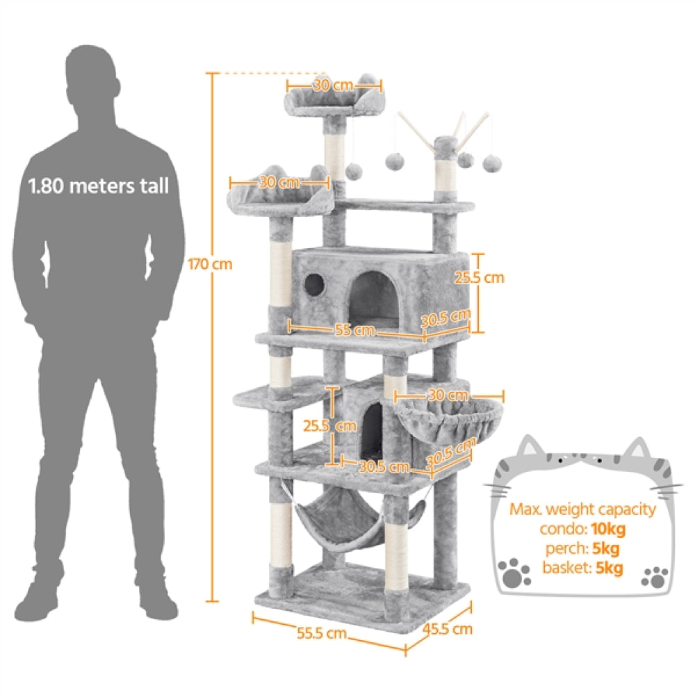 Large Cat Tree Cat Tower Multi-Level Cat Play House