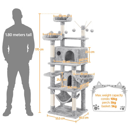Large Cat Tree Cat Tower Multi-Level Cat Play House