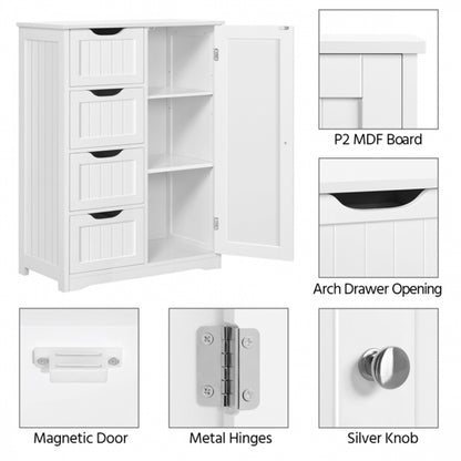 Large Wooden Bathroom Floor Cabinet