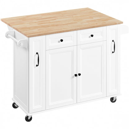 Kitchen Trolley with Drop-Leaf Breakfast Bar