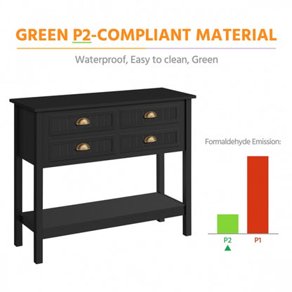 4-Drawer Console Table Hall Table
