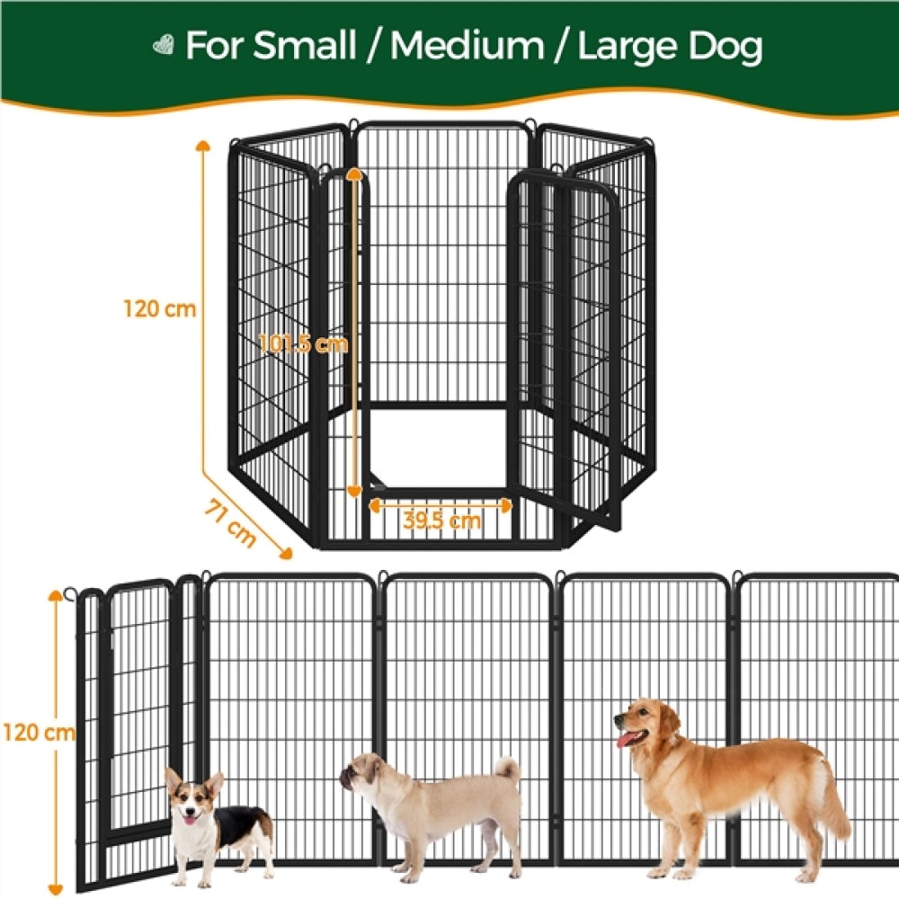 12 Panels Heavy Duty Dog Playpen Panels
