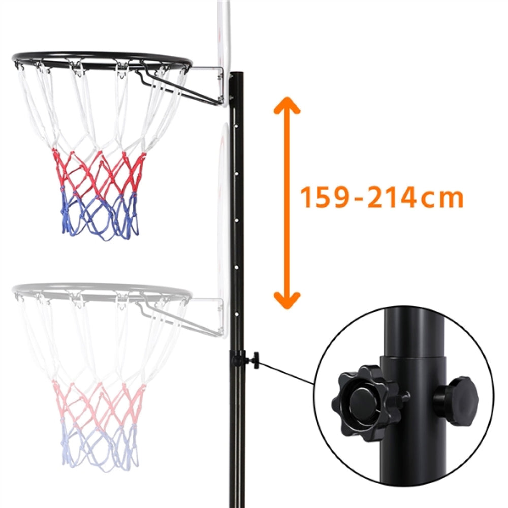 1.9-2.5M Height-Adjustable Basketball Hoop System