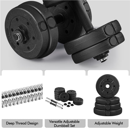 15kg/33lb Adjustable Dumbbell Weight Set