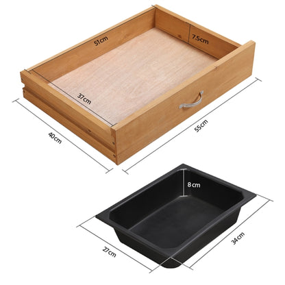 Potting Bench Table Removable Sink Firwood Drawer Open Multiple Shelves