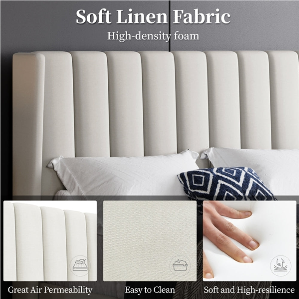 135 cm W x 190 cm L Bed Frame With Base