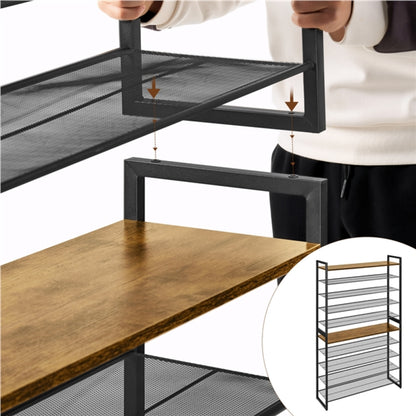 10-Tier Iron Shoe Rack Organizer