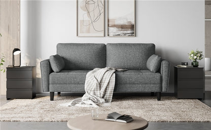 Fabric Upholstered Sofa 2 Seater Couch with Tufted Single Seat Cushion