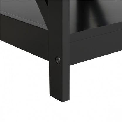 3 Tier Wood X Shape Bedside End Table Storage Cabinet Night Stand
