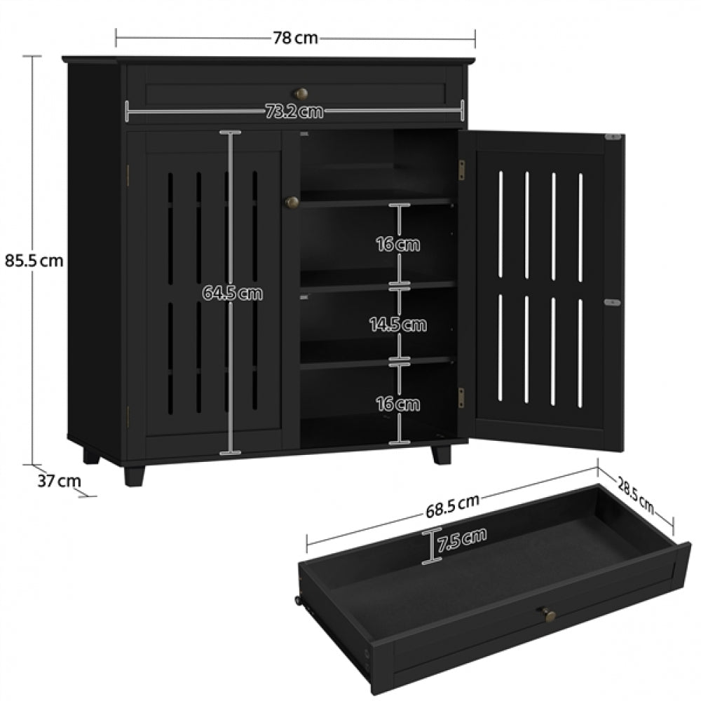 4 Tier Shoe Storage Cabinet Shoe Rack