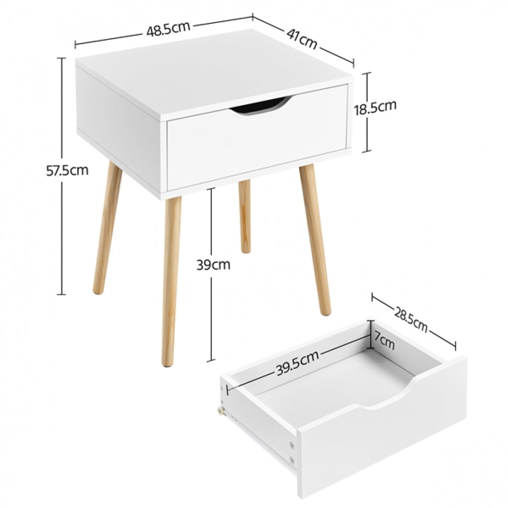 2pcs Brand New Side Table Nightstand