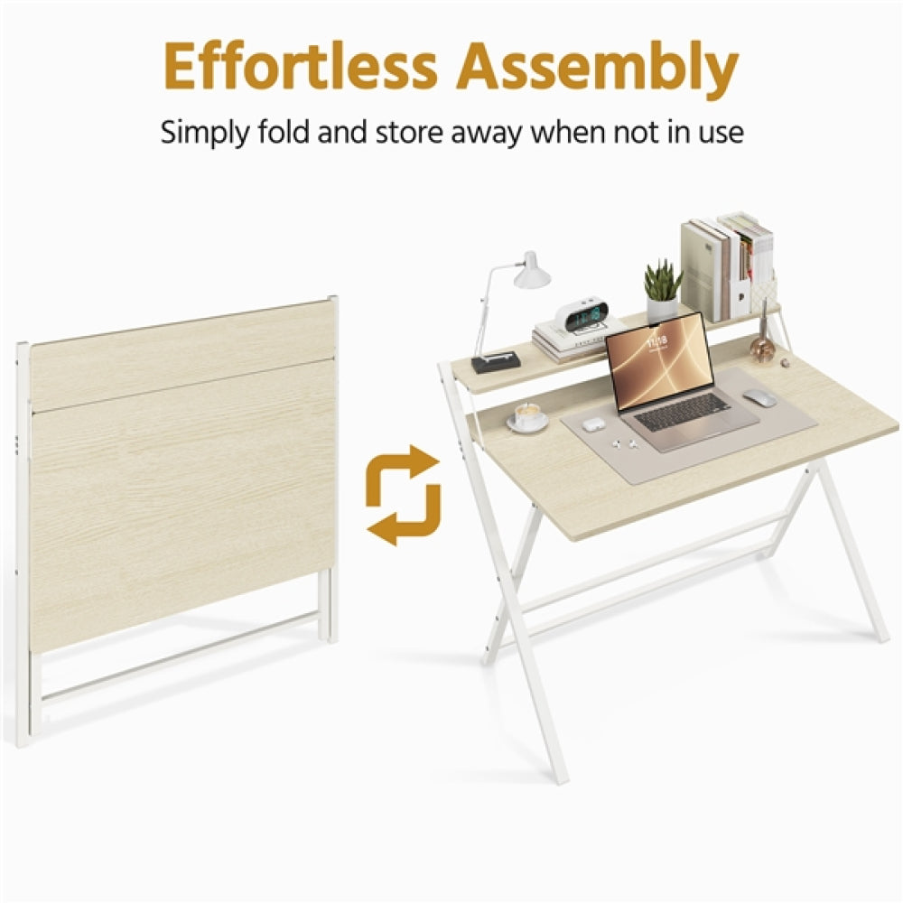 2-Tier Foldable Computer Desk