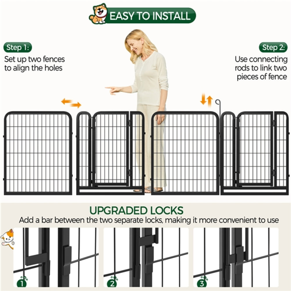 12 Panels Dog Playpen Pet Pen