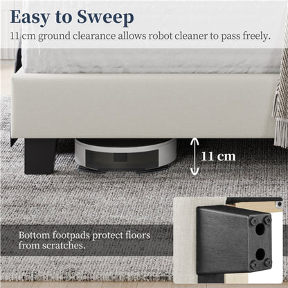 135 cm W x 190 cm L Bed Frame With Base