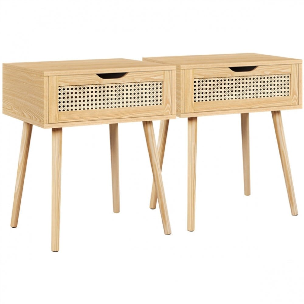 2PCS Bedside Table Nightstand