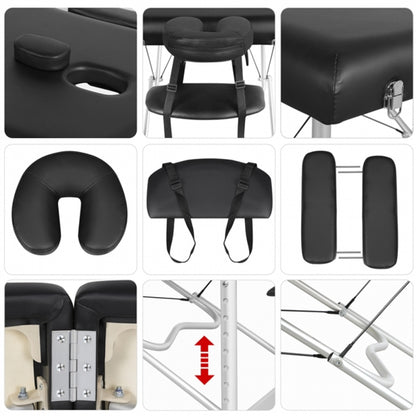 Portable 2 Fold Aluminum Massage Bed