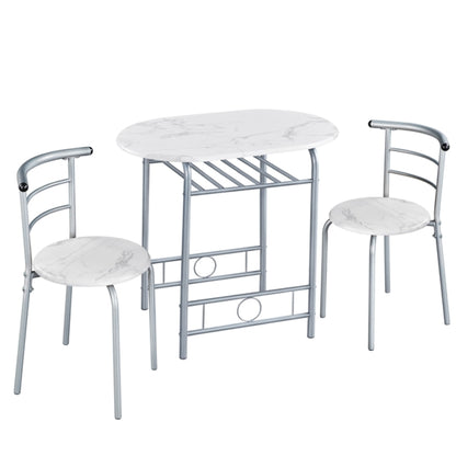 Space Saving Dining Table Set Modern Round Dining Table Set for 2