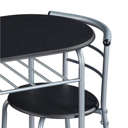 Modern Round Dining Table Set for 2 Chairs + 1 Table