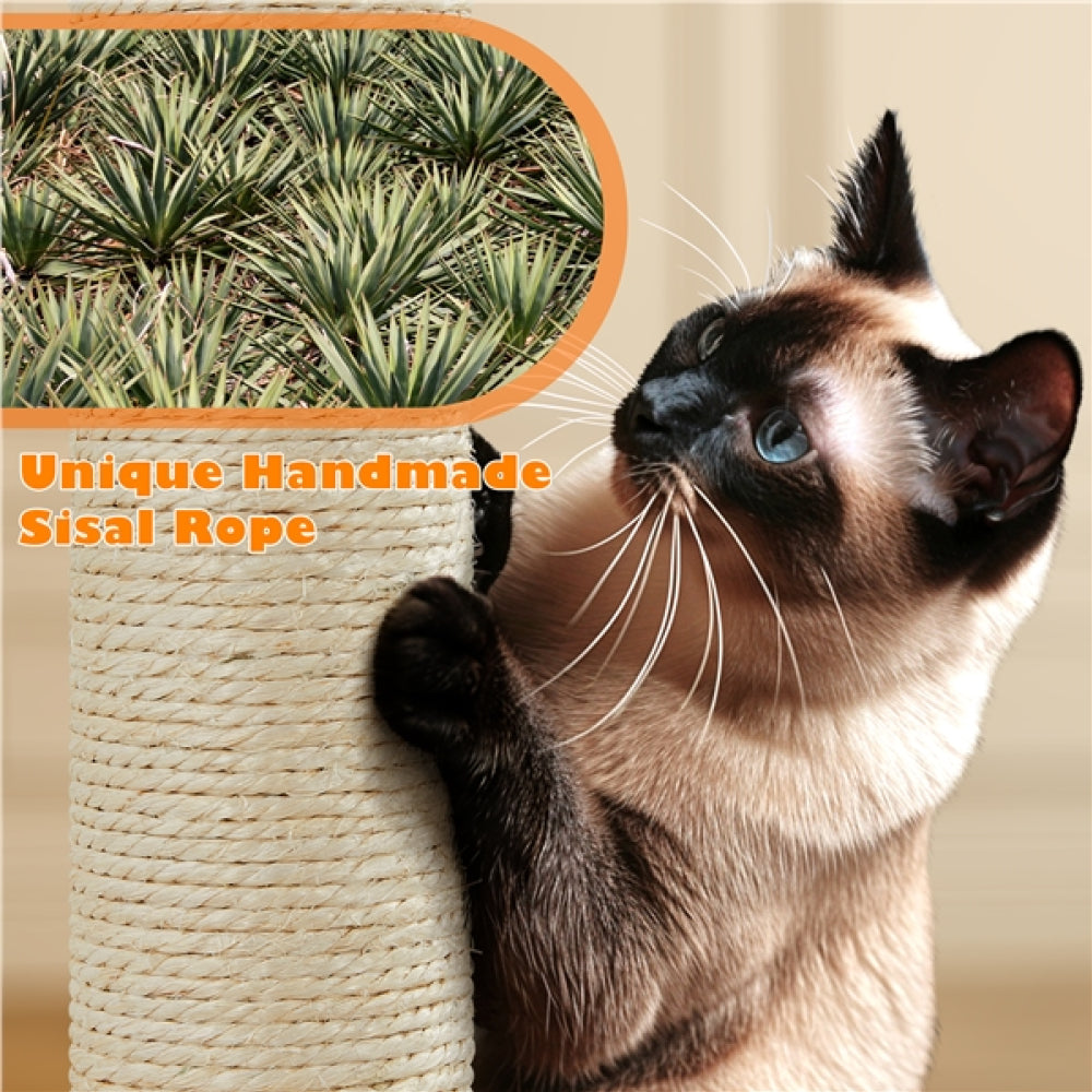 Multi-Level Cat Tree with 2 Condos & 2 Perches & Scratching Posts & Hammock