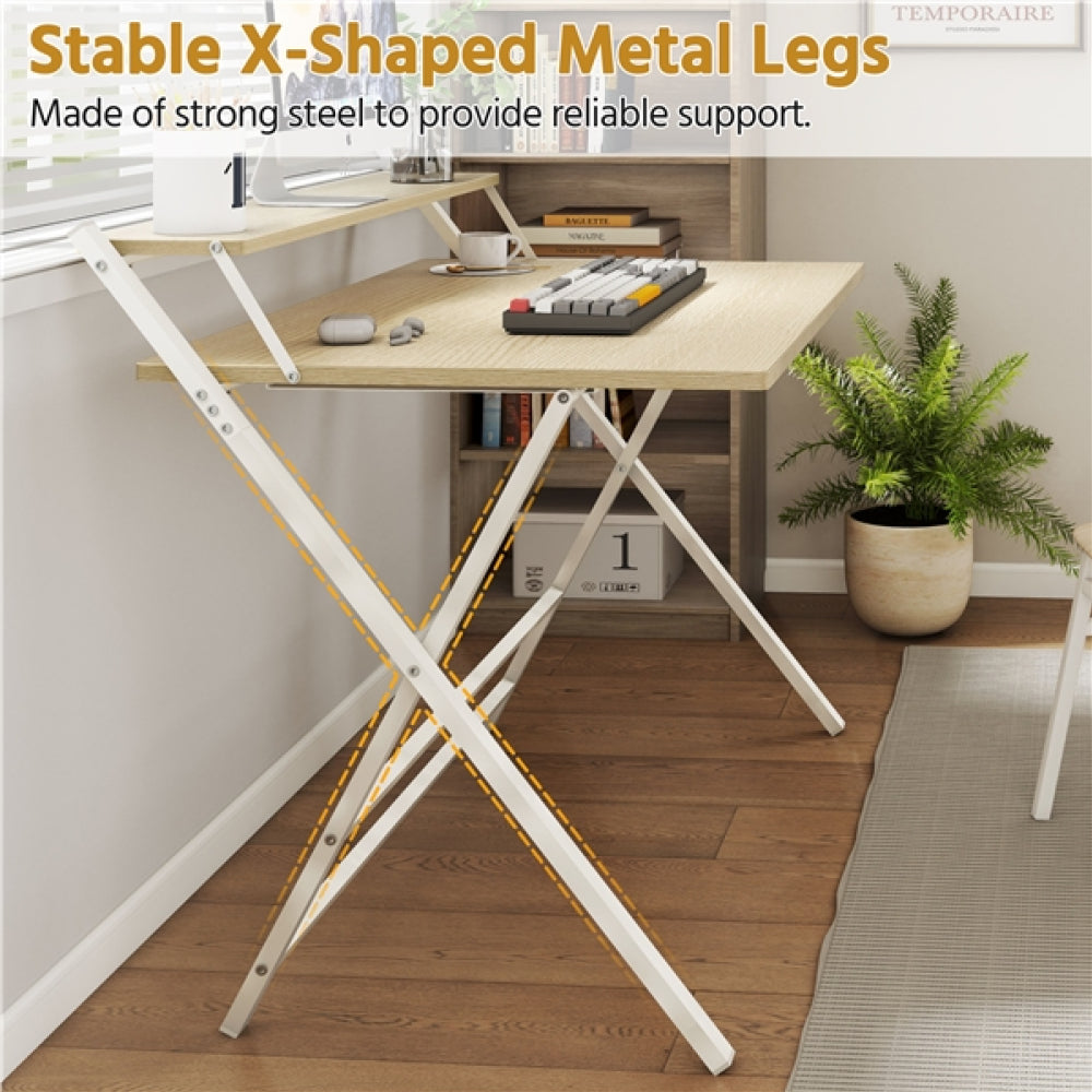 2-Tier Foldable Computer Desk