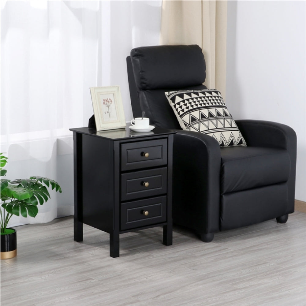 2x Side Table Nightstand End Table 3-drawer Side Table