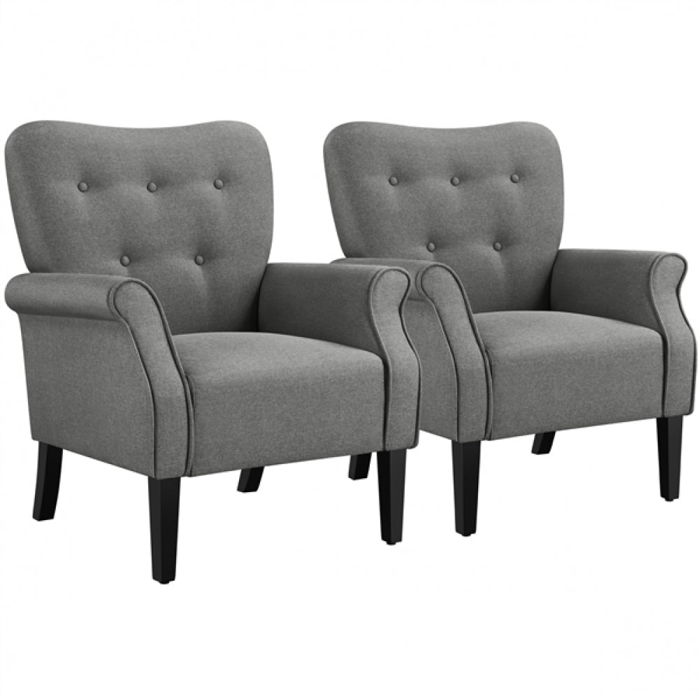1 Pair Mid-century Modern Accent Chair Armchair