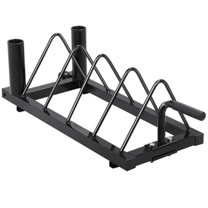 Horizontal Bumper Plate Rack Strength Fitness Rack Plate Holder