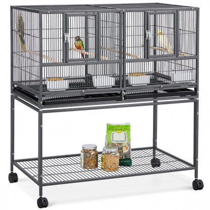 Stackable Wide Bird Cage Divided Breeder Cage