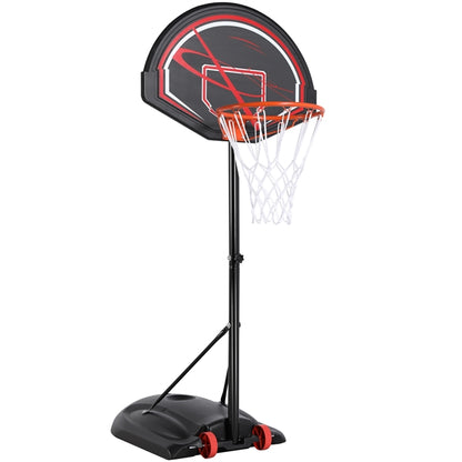 32" Youth Portable Basketball Hoop 7-9ft Adjustable Height Hoop System