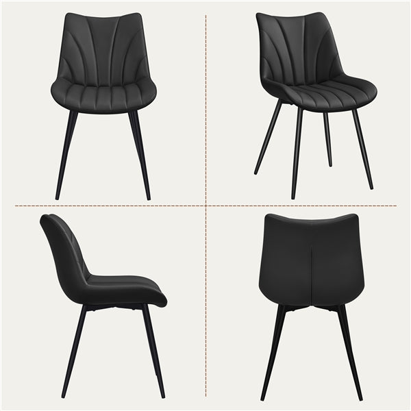 4x Modern Faux Leather Upholstered Dining Chairs Kitchen Chairs