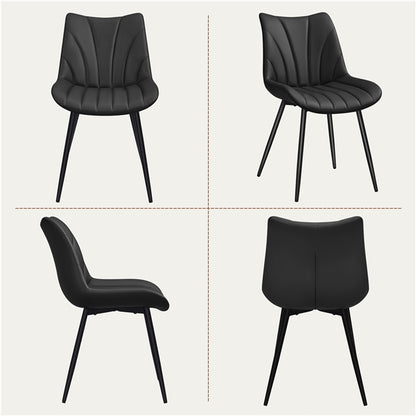 4x Modern Faux Leather Upholstered Dining Chairs Kitchen Chairs