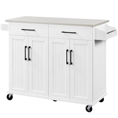 Stainless Steel Top Rolling Kitchen Island Cart Kitchen Trolley