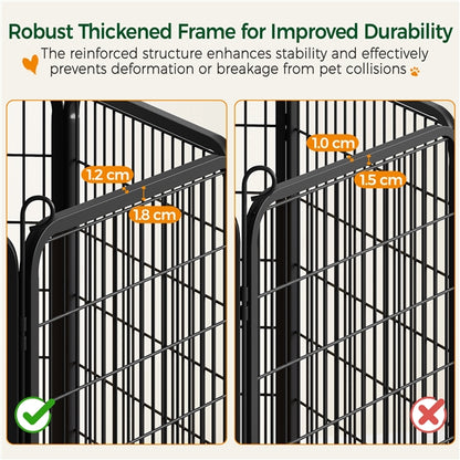 24 Panels Heavy Duty Dog Pen Playpen Dog Cat Exercise Barrier