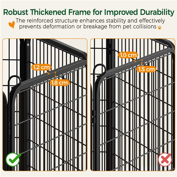 24 Panels 100cm Heavy Duty Dog Pen Pet Playpen Dog Fence