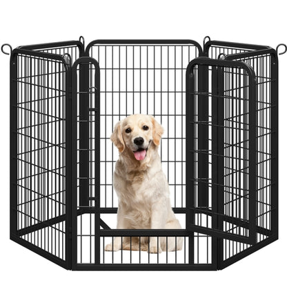 100cm Tall 6 Panels Heavy Duty Dog Playpen Exercise Barrier Outdoor Indoor Fence