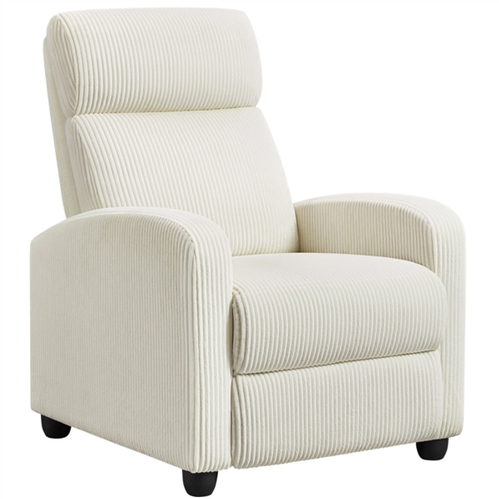 Recliner Chair Corduroy Recliner Sofa Adjustable Modern Single Reclining Chair