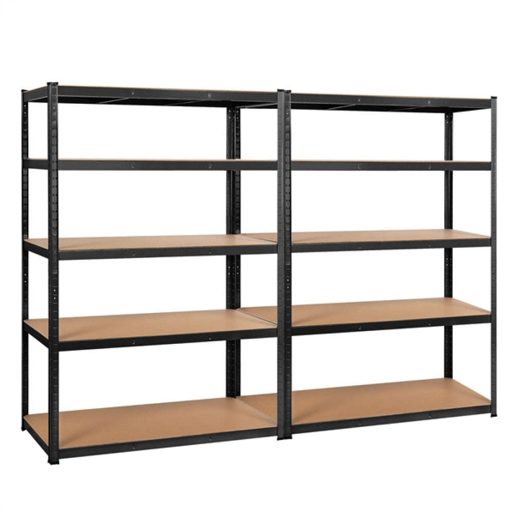 180cm x 120cm x 60cm 5 Tier Display Rack Steel Shelves Pack of 2