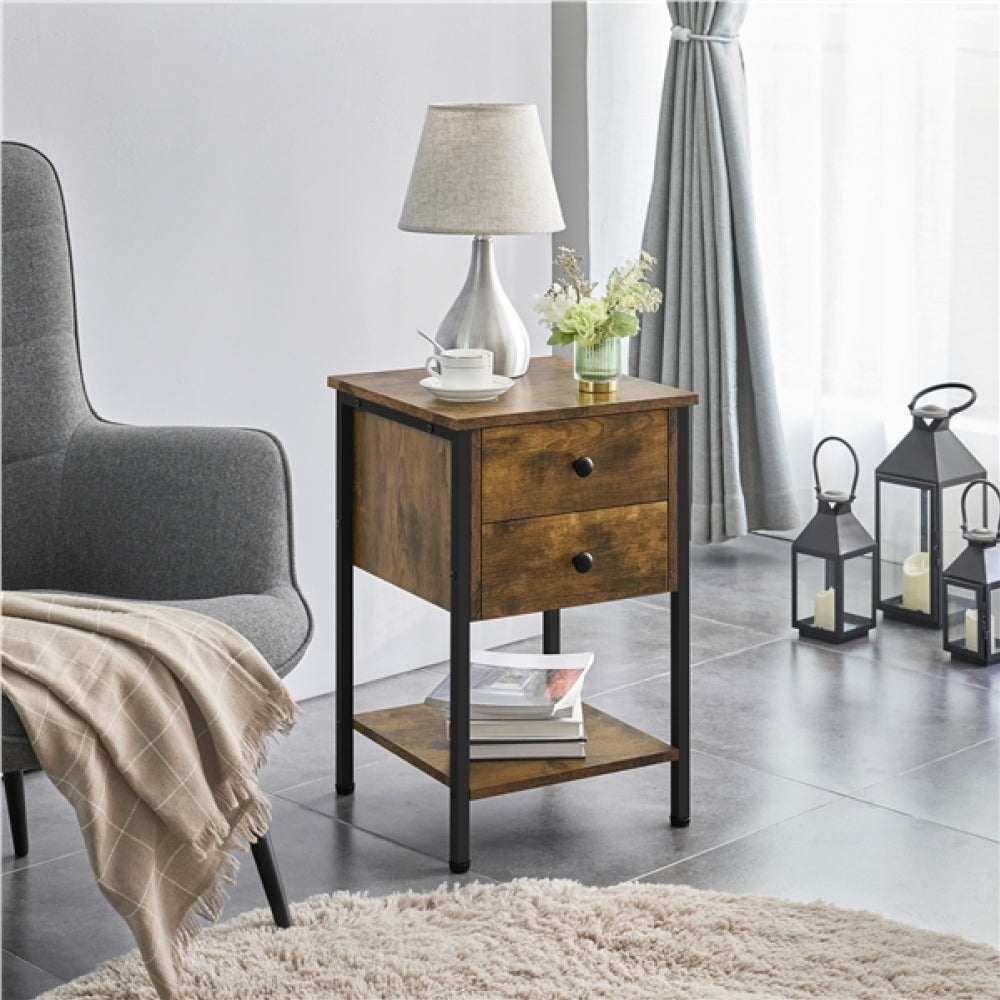 2-Drawer Side Table