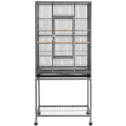 53.5″H Mobile Large Parrot Cage w/ Stand Bird Cage