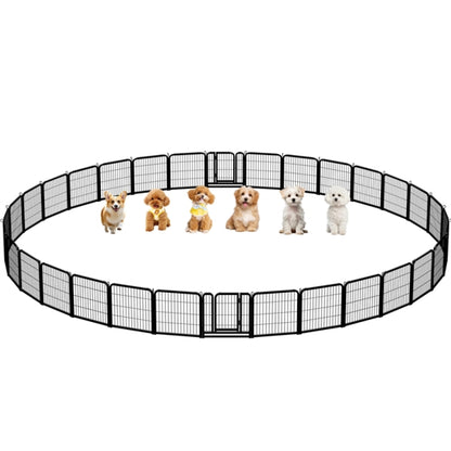32pcs Dog Pen Metal Pet Playpen
