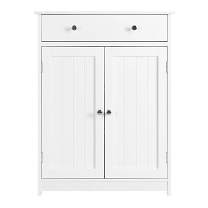 Free-Standing Bathroom Cabinet Storage Cabinet with 1 Drawer 2 Doors