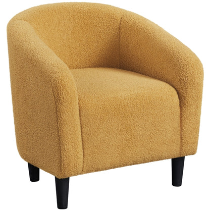 Boucle Club Chair Accent Barrel Chair