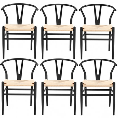 6pcs Weave Dining Chairs
